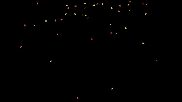 Confetti, moved by a pulse